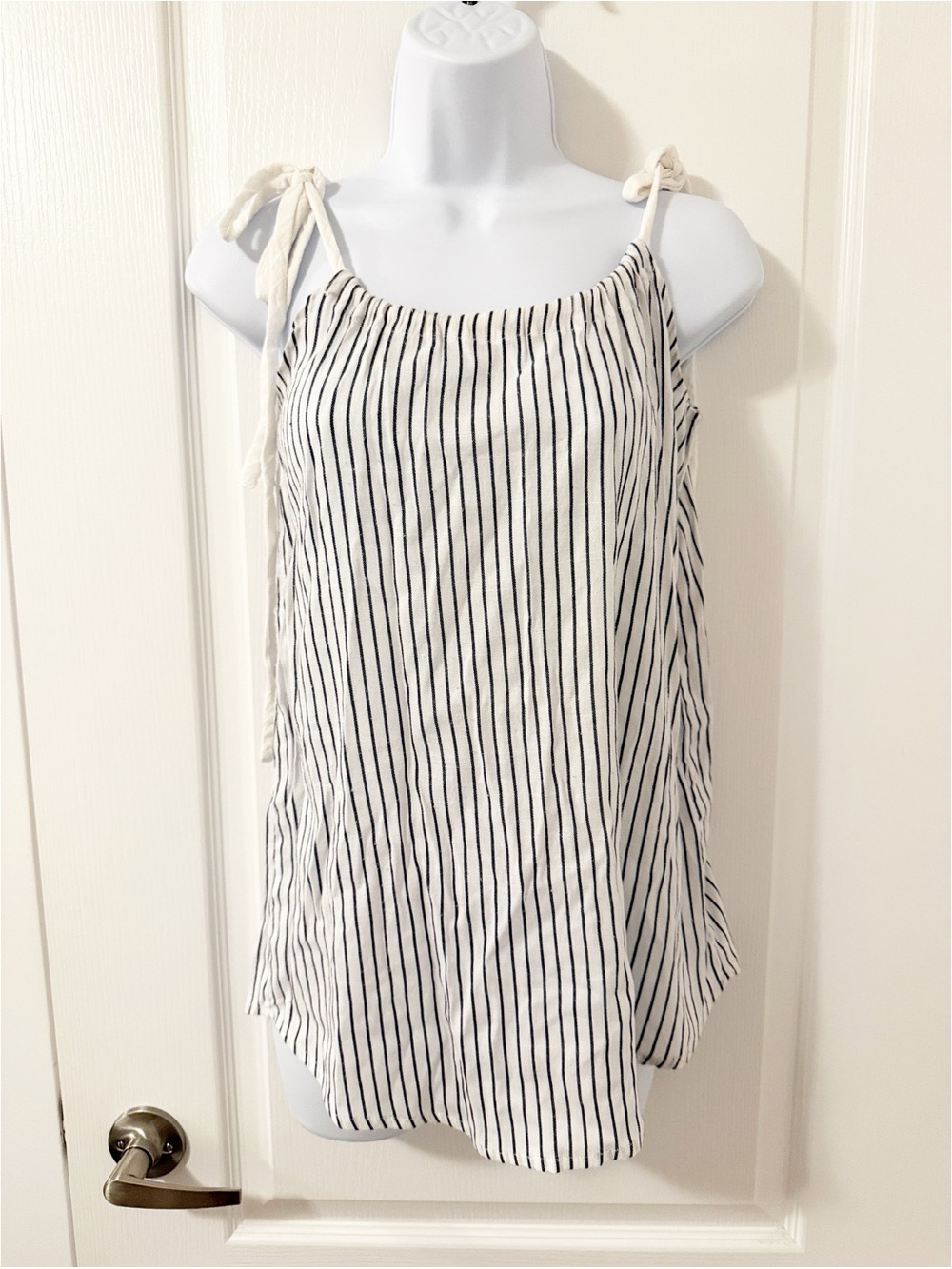 Légoe Heritage Women's Tank Top 0 Stripe Boho Chic Euro Summer Peasant Cotton